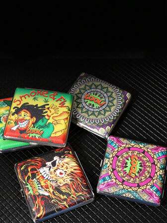 1个复古卡带设计高端创意金属香烟盒，20个容量便携式密封防潮防压储物盒