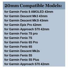 20 毫米 22 毫米 26 毫米快速贴合柔软硅胶表带兼容 Garmin Tactix 8 47/51 毫米/Fenix 8 47/51/43 毫米/Descent G2/Descent Mk3/Mk3i 43 毫米 51 毫米/Enduro 3/2/Fenix 7/7X/7S/6S/6/6X Pro/5S/5/5X Plus，适用于 Epix Pro 51MM 的运动硅胶表带，易于佩戴 - A - 查看 9