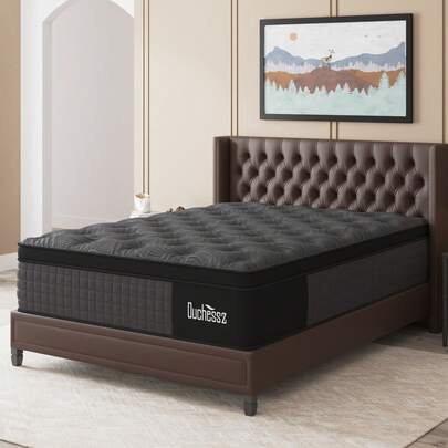 Duchess 9/12 Inch Twin Full Queen King Mattress, Hybrid Memory Foam Bed Mattress In A Box, Pressure Relief, Pocket Springs For Motion Isolation Medium Firm Support