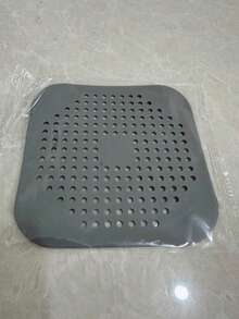 1pc Suction Cup Hair Catcher Drain Cover, Square Silicone Shower Drain Protector, Prevent Clogging, Fits Bathroom Tub And Kitchen Sink, Bathroom Decor, Back To School