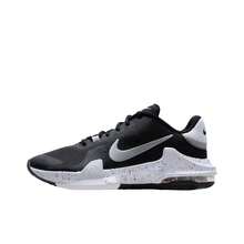 Nike Air Max Impact 4 Comfortable Cushioning Low-Top Basketball Shoes, Black & White, Men - Black and White - View 1