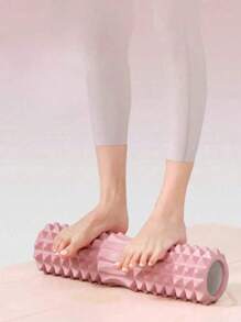 Pink Foam Yoga Massage Roller, Used For Muscle Relaxation And Flexibility - Texture Surface Deep Tissue Massage, Very Suitable For Yoga, Pilates And Fitness Exercise, Yoga Accessories | Texture Roller | Lightweight Roller, Yoga Accessories