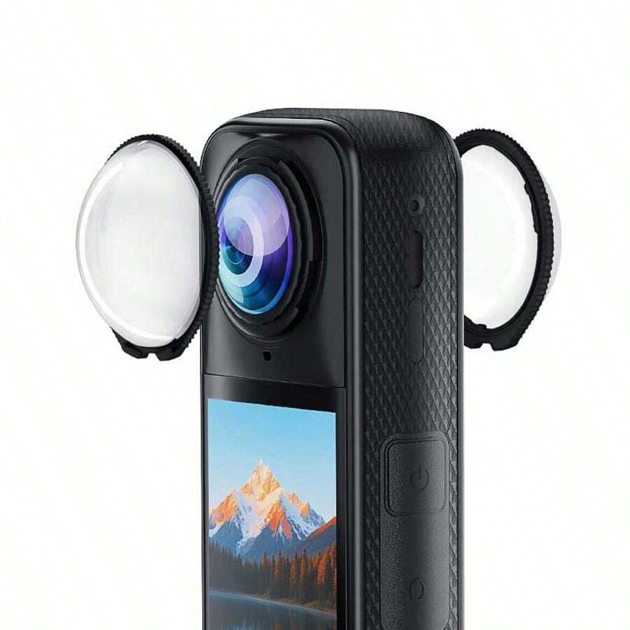 适用于 Insta360 X5 PULUZ 标准旋转 PC 镜头保护套 (透明)