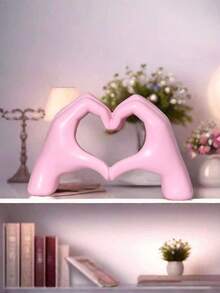 Heart Hand Gesture Polyresin Decoration, Room Decor, Christmas Decorations, Bedroom Decor - Gold - View 14