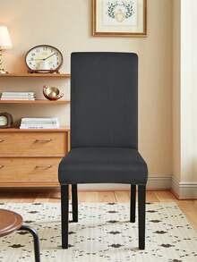 1pc/2pcs/4pcs/6pcs/30pcs Meteorite Gray Waterproof Milk Silk Coated Chair Covers, Classic Minimalist Design, Dust & Stain Resistant Stretch Chair Slipcovers, Suitable For Hotel, Restaurant, Living Room Chairs, Black, Light Gray, Khaki - Multicolor - View 5