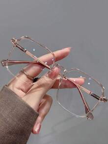 1 paire de lunettes rétro à grand cadre de style littéraire classique japonais Harajuku, pour homme et femme. Utilisables à l'intérieur et à l'extérieur, pour la conduite, la pêche, la randonnée. Lunettes à grand cadre pour femmes, fraîches, douces et mignonnes. - Multicolore - Voir 2