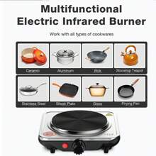 SOKANY 1000W Portable Electric Induction Cooktop, 5 Temperature Settings, Stainless Steel Panel, Heating Indicator Light, Built-In Temperature Control, Overheat Protection. Suitable For All Cookware, Great For RV/Home/Camping/Apartment/Laboratory Use. - View 3