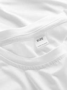 Áo thun ngắn tay mềm mại in họa tiết graffiti đường phố dành cho nữ tuổi teen, kiểu dáng thường ngày năng động mùa hè. - trắng - Xem 4