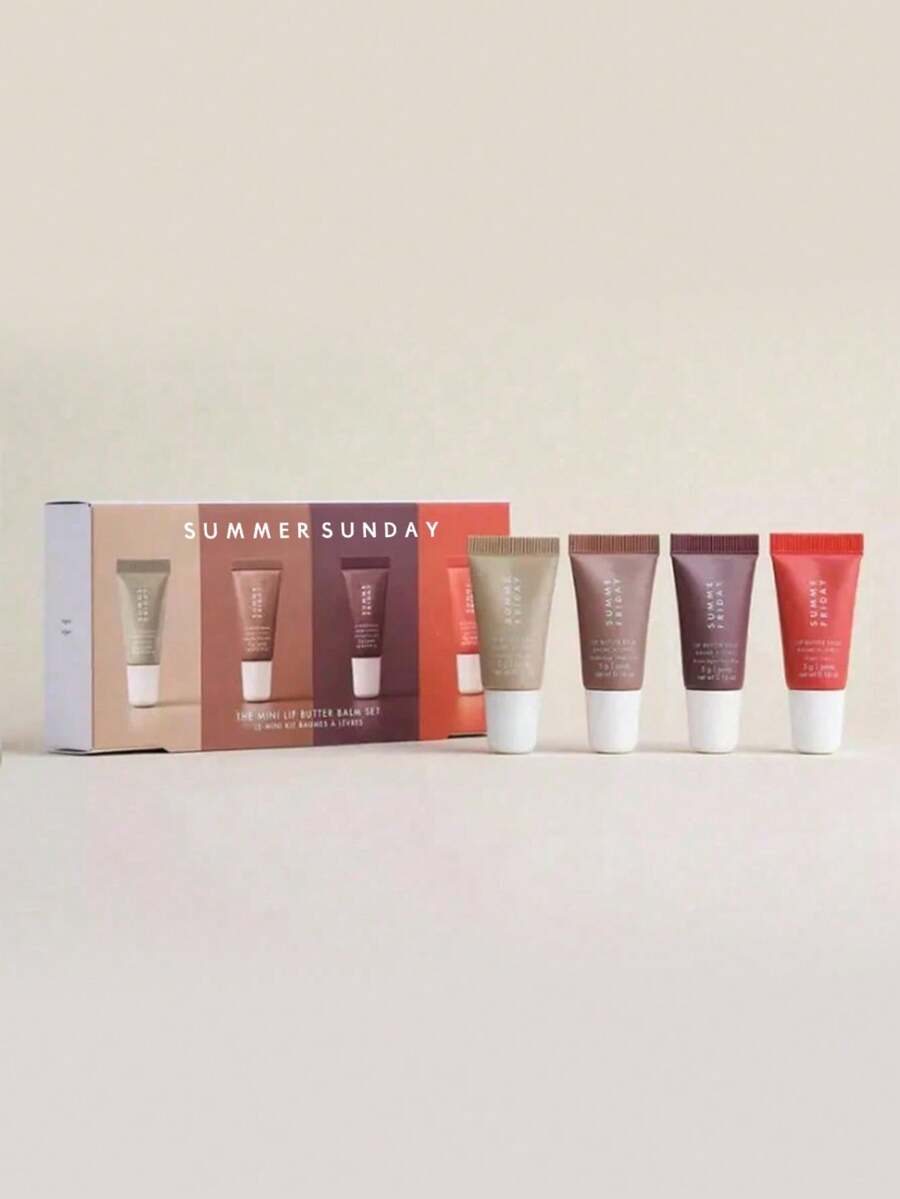 4pcs/Set Lip Butter Balm - Hydration & Shine - Mini Unisex Lip Balm Set - 4 Piece Lipstick - Lipstick And Gloss - Multicolor - View 1