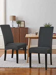 1pc/2pcs/4pcs/6pcs/30pcs Meteorite Gray Waterproof Milk Silk Coated Chair Covers, Classic Minimalist Design, Dust & Stain Resistant Stretch Chair Slipcovers, Suitable For Hotel, Restaurant, Living Room Chairs, Black, Light Gray, Khaki - Multicolor - View 6