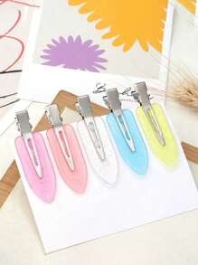 4 - Piece Set Of Acetate Seamless Hair Clips: High - Aesthetic INS - Style, Luxurious French - Inspired Seamless Hair Clips For Women - Ideal For Side Bangs, Forehead Styling & Makeup ,Hair Clips,Hair Accessories Claw Clips Hair Claws Hair Barrettes, School Stuff