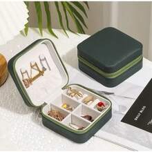 Jewelry Organizer Travel Jewelry Display Portable Travel Jewelry Boxes Storage Organizer - Blanco - Ver 7