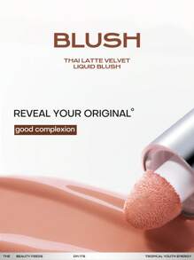 MISTINE Thai Latte Liquid Blush 7g 12 Cinnamon Tangerine Translucent Natural Blending Foundation Smooth Colour Retention 1 Piece