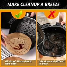 [ Food Paper ] 50/100/200pcs Round Air Fryer Paper - Baking Paper&Silicone Paper - Food Storage Container - Baking Paper Tray - Paper Plate - Baking Tools/Kitchen Accessories - Suitable For Daily Home Kitchen&Outdoor Camping Barbecue&Hotel Restaurant Kitchen Supplies - Festival Party Supplies - Birthday Party/Halloween/Christmas/Easter/Spring Festival - Party Necessities