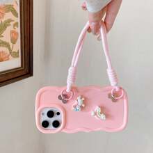 Einhorn Handyhülle, Makronen Handyhülle + Handgelenksschlaufe Handyhülle, kompatibel mit iPhone 17 Pro Max/16 Pro Max/15 Pro Max/14 Pro Max/13 Pro Max/12 Pro Max/11 Pro Max/XS Max/7/8 Plus, OPPO, VIVO, Honor, Transsion Handys, wasserdicht, stoßfest, kratzfest - Pink - Übersicht 4