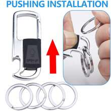 Mtverver Metall Schlüsselanhänger Auto Schlüsselanhänger Halter Clip mit 4 abnehmbaren Schlüsselringen Flaschenöffner Schlüsselanhänger