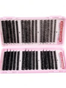 570/632/300pcs False Eyelashes Set, High Capacity, 30D+40D+50D+60D+80D+100D D-Curl Lashes, 8-16mm, DIY Fake Lashes, Natural & Thick, Delicate & Lightweight, Super Soft, Reusable, Individual Cluster Lashes, Eyelash Extension Kit, Suitable For Travel, Daily Wear (Beginner Friendly), Wedding, Date, Party, Holiday, Also Great As Christmas/Halloween/Gift Lashes Set