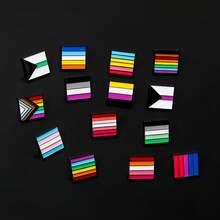 1 Peça Broche de Coração Arco-Íris Bandeira, Paz e Amor, Alfinetes de Esmalte, Roupas, Bolsa, Lapela, Pino, Ícone de Orgulho Gay e Lésbico, Decoração Unissex - Multicolorido - Visão 5