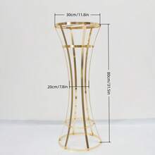 Vaso de metal dourado de 32 polegadas para decoração de mesa central, adequado para recepção de casamento, festa de aniversário, decoração de casa