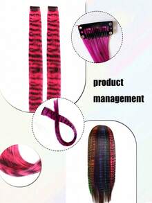 Leoparden-Muster gemischte Farbperücken-Extensions im Y2K Street-Style, Haarklammern, Haarspangen, Haarclips, Haarspangen, Schulsachen, Haarzubehör