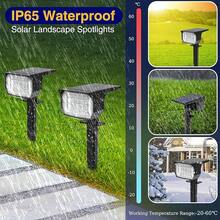 Nipify Solar Lights Outdoor Waterproof, Motion Sensor Spot Lights- 4 Pack/56 LED/3 Modes Solar Powered Spotlights 2-In-1 Auto On/Off Landscape Lighting For Outside Yard Wall Garden, Cool WhiteHalloween Christmas New Year - 彩色 - 查看 7
