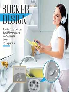 1pc Suction Cup Hair Catcher Drain Cover, Square Silicone Shower Drain Protector, Prevent Clogging, Fits Bathroom Tub And Kitchen Sink, Bathroom Decor, Back To School