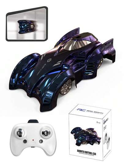 1 st väggklättringsbil med fjärrkontroll, 360° rotation med dubbelt läge för stunt-RC-bil, vägghängd fjärrkontroll, lämplig för pojkar från 3 år, senaste fram- och bakljusen, uppladdningsbar höghastighets cool leksak, perfekt födelsedags-/julklapp för pojkar, flickor, småbarn och förskolebarn