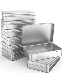 1PC Flip Iron Boxes, Metal Tin Box, Portable Small Container, Mini Storage Case With Solid Hinged Top For Drawing Pin Nail Art Bead Earring And Jewelry Craft Organizing For Women Storage Organizer Travel Essentials Back To School Dormitory Storage Fall Decor