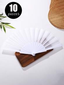 纯色多色平板舞蹈折扇手持扇夏季扇子，西班牙纯色扇子表演道具扇，适合日常居家使用，适合参加庆祝活动 - 黑色 - 查看 21