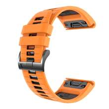 Dây đeo đồng hồ Quick Fit 22/20/26mm tương thích với Garmin Tactix 8 47/51mm/Descent G2/Mk3/Mk3i 43/51mm/Enduro 3/2/Fenix8 47/51/43mm/Fenix E/7/7x/7s/5S/5/5X Plus/6S/6/6XPro, Dây đeo đồng hồ thể thao bằng silicon mềm cho Forerunner 965/Quatix 7/7pro/Epix Pro 42MM - A - Xem 34