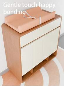 1pc PU Leather Waterproof Infant Changing Pad, Baby Massage And Touch Mat