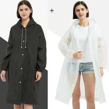 EVA 雨衣，加厚非一次性便携式成人男女通用旅行户外防水全长雨披 - 彩色 - 查看 2