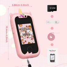 RIVGOT 1pc Kids All-In-One Portable Smart Learning Mobile Phone Toy, Suitable For 3-12 Years Old Boys & Girls, Equipped With Dual Cameras, Touch Screen And Educational Games, Perfect For Children Back To School Or Birthday Gift - Multicolor - View 8
