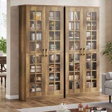 LITTLE TREE 68.9" Tall Storage Cabinet With Doors, Kitchen Pantry Cabinet With Adjustable Shelves, Kitchen Cupboard Food Pantry Floor Storage Cabinet For Living Room, Bathroom, Office, Rustic Brown - 質樸棕色 - 查看 4