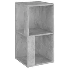 Mobiletto angolare Larryhot grigio cemento 33x33x67 cm in legno ingegnerizzato, bello e pratico, ideale per riporre oggetti e decorare la casa - Grigio - Visualizzare 2
