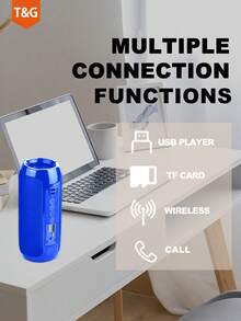 T&G Głośnik bezprzewodowy, przenośny głośnik bezprzewodowy do użytku zewnętrznego, kompatybilny z gniazdem USB – ciesz się czystym i mocnym dźwiękiem w dowolnym miejscu i czasie. Obsługuje kartę pamięci lub dysk USB, obsługuje tryb głośnomówiący/radio FM/odtwarzanie z USB, można podłączyć do telefonów/tabletów/telewizorów. Przenośny głośnik bezprzewodowy, elektronika użytkowa, prezent urodzinowy, model TG117, dostępne w wielu kolorach, bateria 1200 mAh.