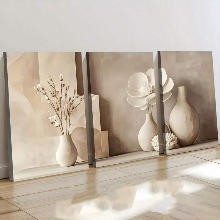 3 tranh in trên vải canvas/poster phong cách cổ điển tối giản hình cây trồng trong chậu, sẵn sàng treo, trang trí nhà cửa, tranh nghệ thuật treo tường, trang trí phòng, in độ phân giải cao, quà tặng ngày lễ, thích hợp cho phòng khách, phòng ngủ, phòng ăn, văn phòng. - Nhiều màu - Xem 2