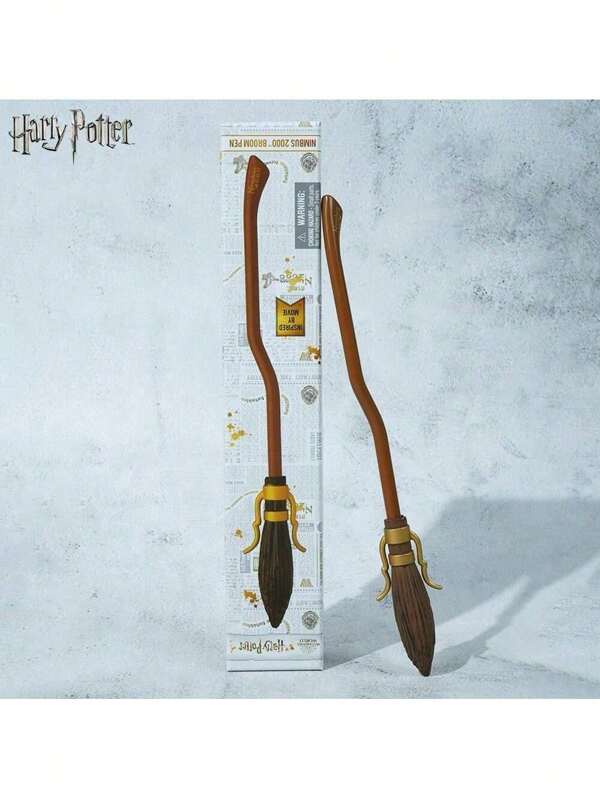 Warner Bros 1PC/2PCS Harry Potter Officially Licensed Nimbus 2000 Magic Wand Ball Point Pen Officially Authorized By Warner Bros Magic Novelty Pen Wand Role-Playing Props Couple-Themed Peripheral Pens Interesting Holiday Gifts