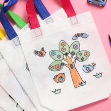Reusable Colorful DIY Gift Bags | Cute Art Party Favors, Personalized Colored Gift Bags, Reusable Coloring Carnival Animal Art Party Gift Bags (With Message Book), Art Party Doodle Bags, Art Activity And DIY Craft Gifts, School Craft Gifts - Multicolor - View 6