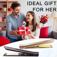 ANGENIL Professional Titanium Flat Iron Hair Straightener And Curlers 2 In 1, Straightening Curling Hair Styling Irons For Women All Hair Types, Fast Heating, 1 Inch Dual Voltage Travel Flat Iron, 360° Swivel Cord