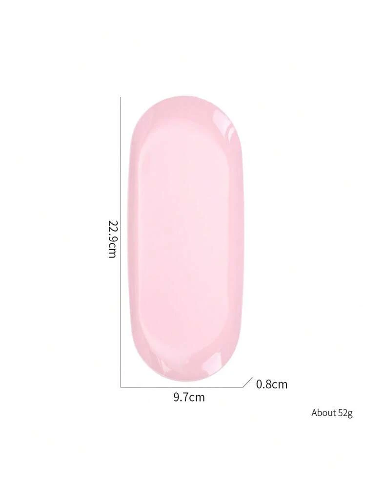 1pc Stainless Steel Disinfection Tray Set, Including Kidney Tray, Square Tray, Heart Tray, Oval Tray, Heat-Resistant Beauty & Nail Care Tools, Portable Disinfection Tray For Nail Salon - Pink - View 11