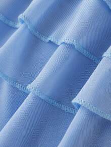 Women Y2k Lace Bloomers Lolita Multi-Layered Bottoms Ruffle Short Sweet Pettipants Sexy Mini Shorts Low Rise Hot Pants Cute Pumpkin Bottoms - Màu xanh lam - Xem 7