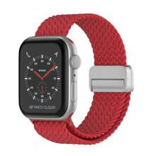 1pc Minimalist Nylon Braided Magnetic Clasp Apple Watch Band, Breathable Adjustable Magnetic Apple Watch Strap Suitable For 38/40/41/S10 42/42/44/45/49/S10, Compatible With Apple Watch Ultra/SE/8/7/6/5/4/3/2/1, Unisex, Can Be Used As Student Back-To-School Gift