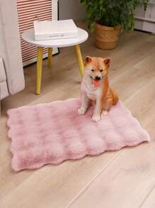 1 pieza Alfombra de peluche cuadrada de suave crema francesa, adecuada para gatos y perros, mini alfombra multifuncional para dormir y ocio, cómoda y fácil de cuidar, ¡un regalo ideal de suministros para mascotas! Cama de descanso para mascotas para invierno y todas las estaciones, 5 opciones de color