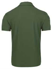 [Summer Golf Polo] Stylish Summer Golf Polo Shirt | Solid Color, Casual Outdoor Short-Sleeve Top With Buttons, Suitable For Sports And Hiking - 軍綠色 - 查看 4