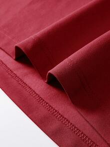 "Boss & US Dollar" Creative Design Printed Men's Polyester POLO Shirt, Summer Men's Short-Sleeved Top, Contrasting Collar Design, Simple Yet Individual, Comfortable And Wrinkle-Resistant Fabric, Whether For Daily Commuting Or Casual Gatherings, Can Easily Show The Charm Of A Handsome Man. - 酒紅色 - 查看 5