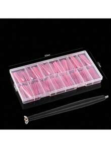 klimonla Khuôn làm móng tay kép có cạnh bên trong móng tay giả bằng acrylic, đầu móng gel xây dựng nhanh, khuôn nối dài phần trên - Nhiều màu - Xem 11