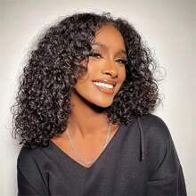 Water Wave Curly Short Bob Wig Prop For Women - Heat-Resistant Fiber, Casual & Everyday Style For All Occasions, 14 Inch