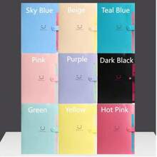 Cute Candy 5 Pocket Folder With 8-16Labels, Letter Size Expanding Organizer, Portable Accordion File,Aesthetic Paper Folder For School Office,Folders For Documents - 10 Colors Optional,Back To School,School Supplies