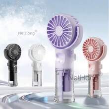 NetHong Portable Fan Mini Handheld Humidifier Fan USB Rechargeable For Outdoor Travel Hand Held Small Pocket Fan With Water Spray Mist - Multicolor - View 3